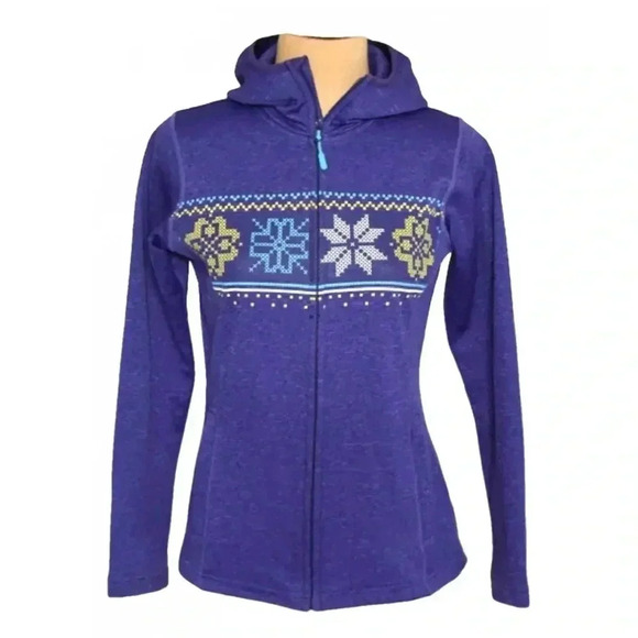 Size S Helly Hansen Women’s Zip Up Hoodie - Selburose Pattern - Picture 2 of 6
